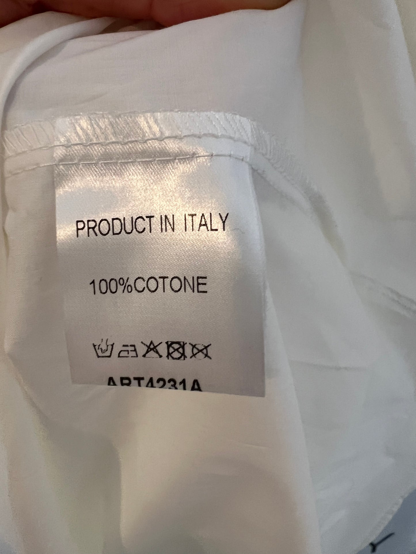 IRIS. Vestido largo blanco detalle nido de abeja. T M