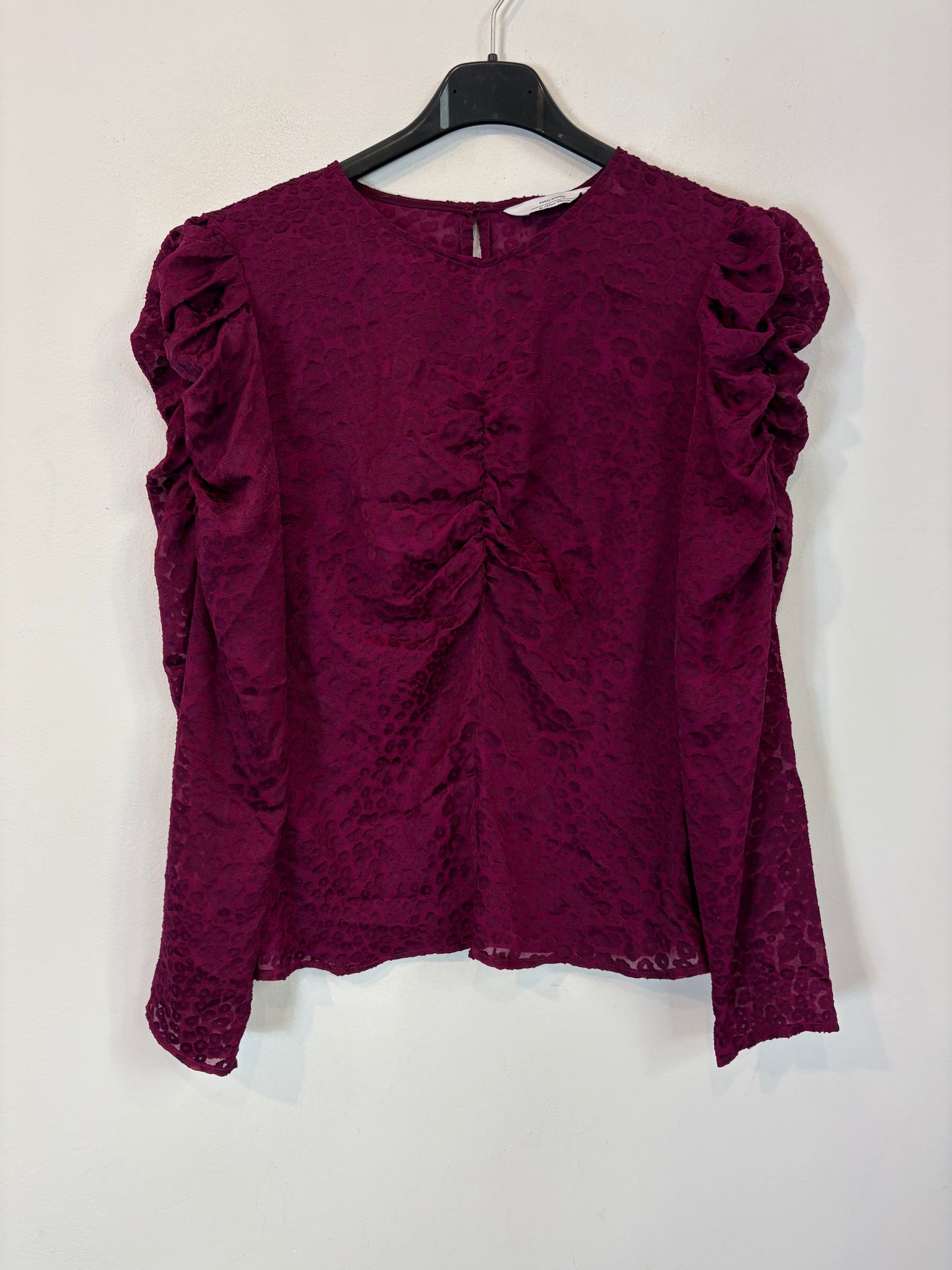 &amp; OTHER STORIES. Textured puff-sleeve blouse. Size 36