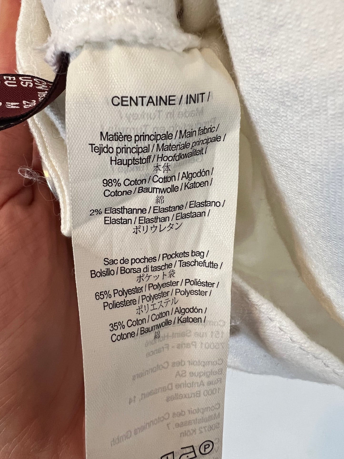 COMPTOIR DES COTONNIERS. Chaqueta denim blanca bolsillo. T 38 (s/m)