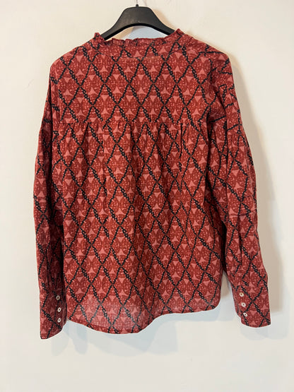 RENATTA&amp;GO. Printed burgundy blouse. TM