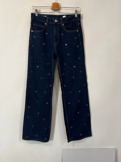 ZARA. Denim recto detalles