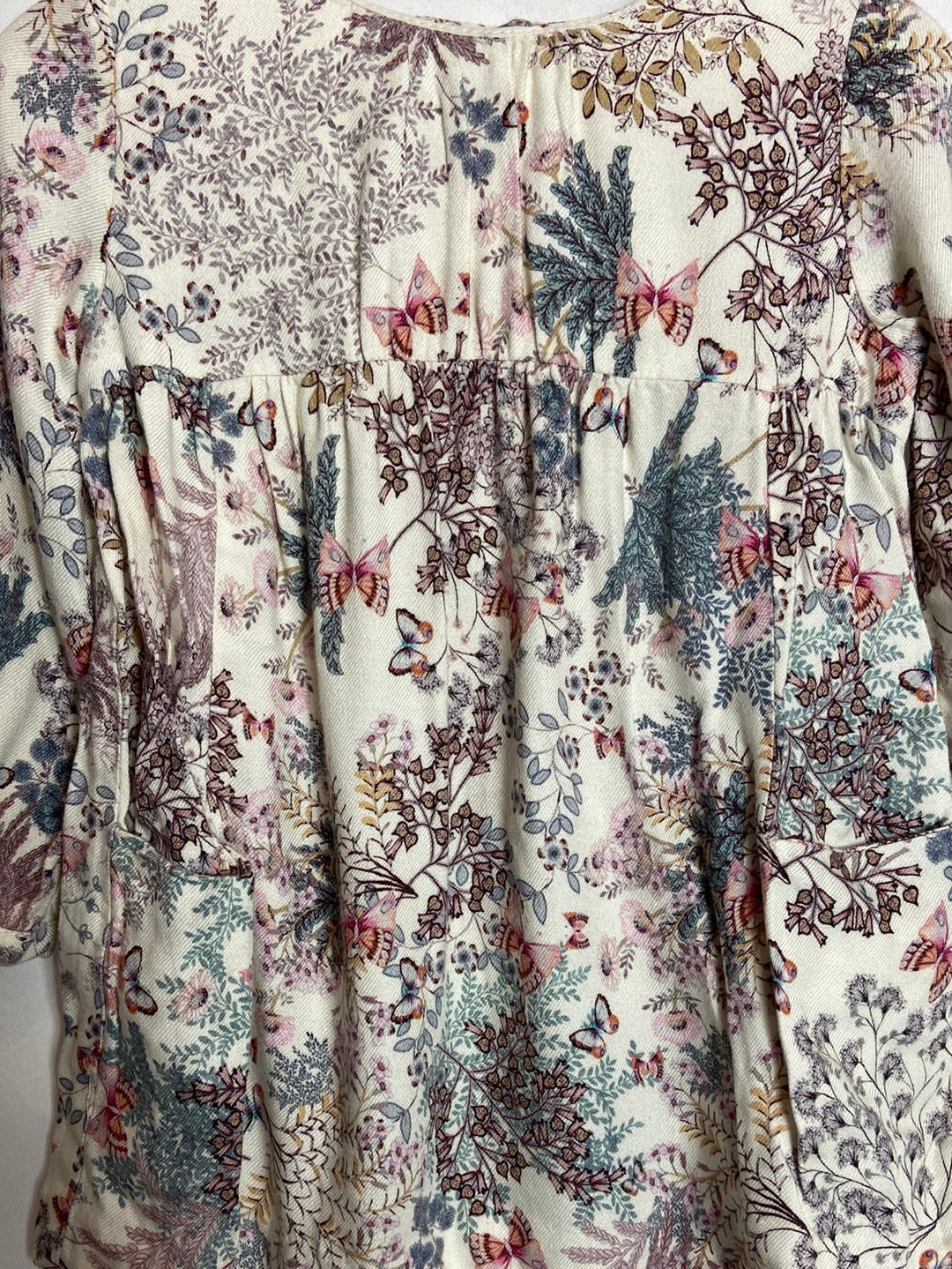 ZARA. Long-sleeved printed dress. Size 9-12 months