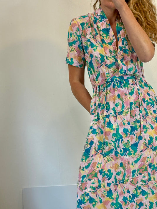 SUNCOO. Vestido largo estampado
