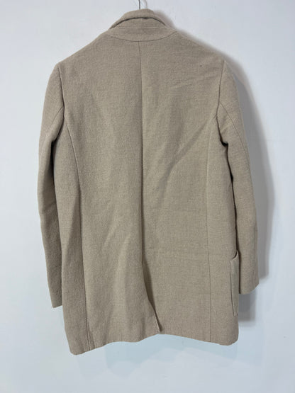 ZARA. Chaqueta beige textura T S