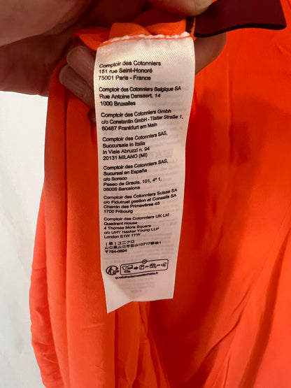 COMPTOIR DES COTONNIERS. Long orange dress T.36