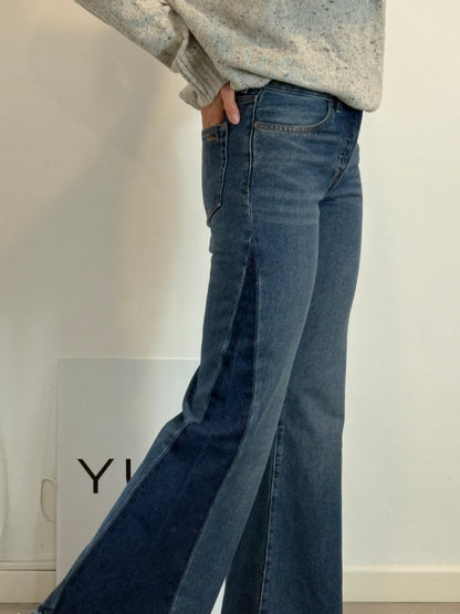 BA&SH. Denim bicolor flare