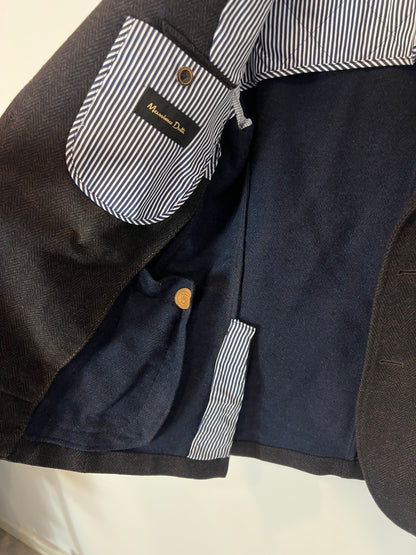 MASSIMO DUTTI. Blazer lana hombre marrón jaspeada. T L