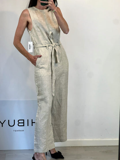 REFORMATION. Mono largo beige lino
