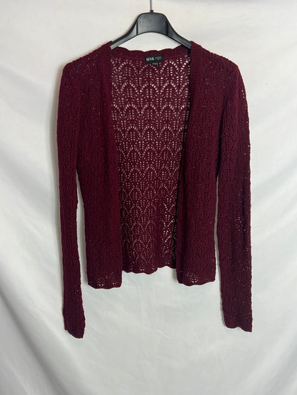 MANGO. Rebeca burdeos calada. TM