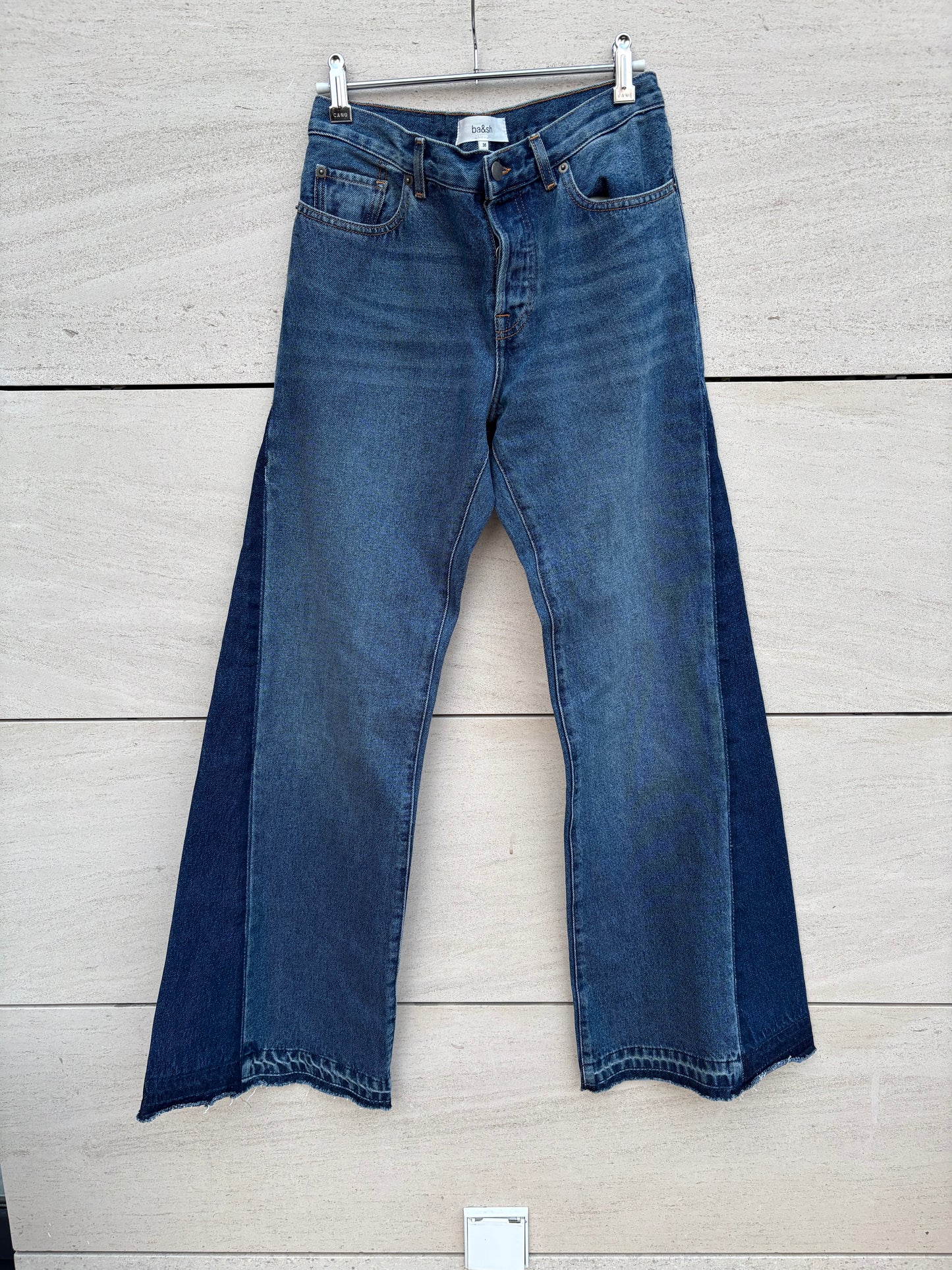 BA&SH. Denim bicolor flare