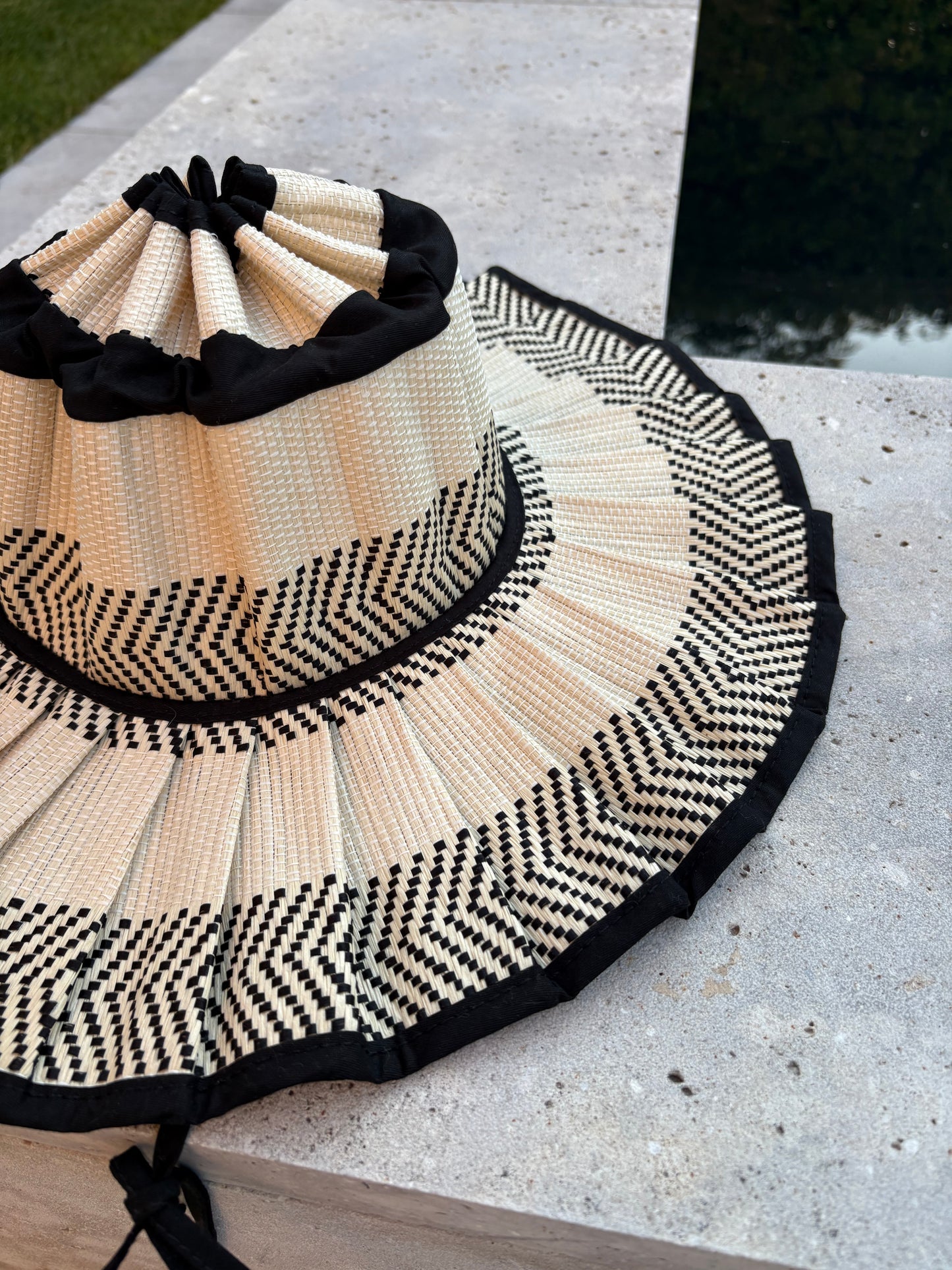 Sombrero rafia bicolor