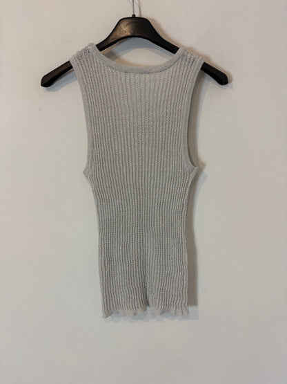 OTHERS. Grey thread and bead top Tu(xs)