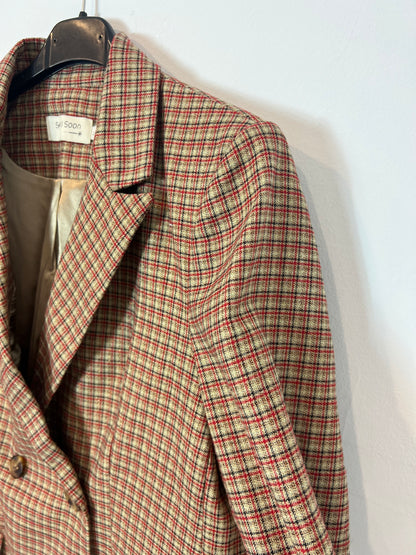 SEE U SOON. Checkered blazer with shiny threads. Size 2 (M)