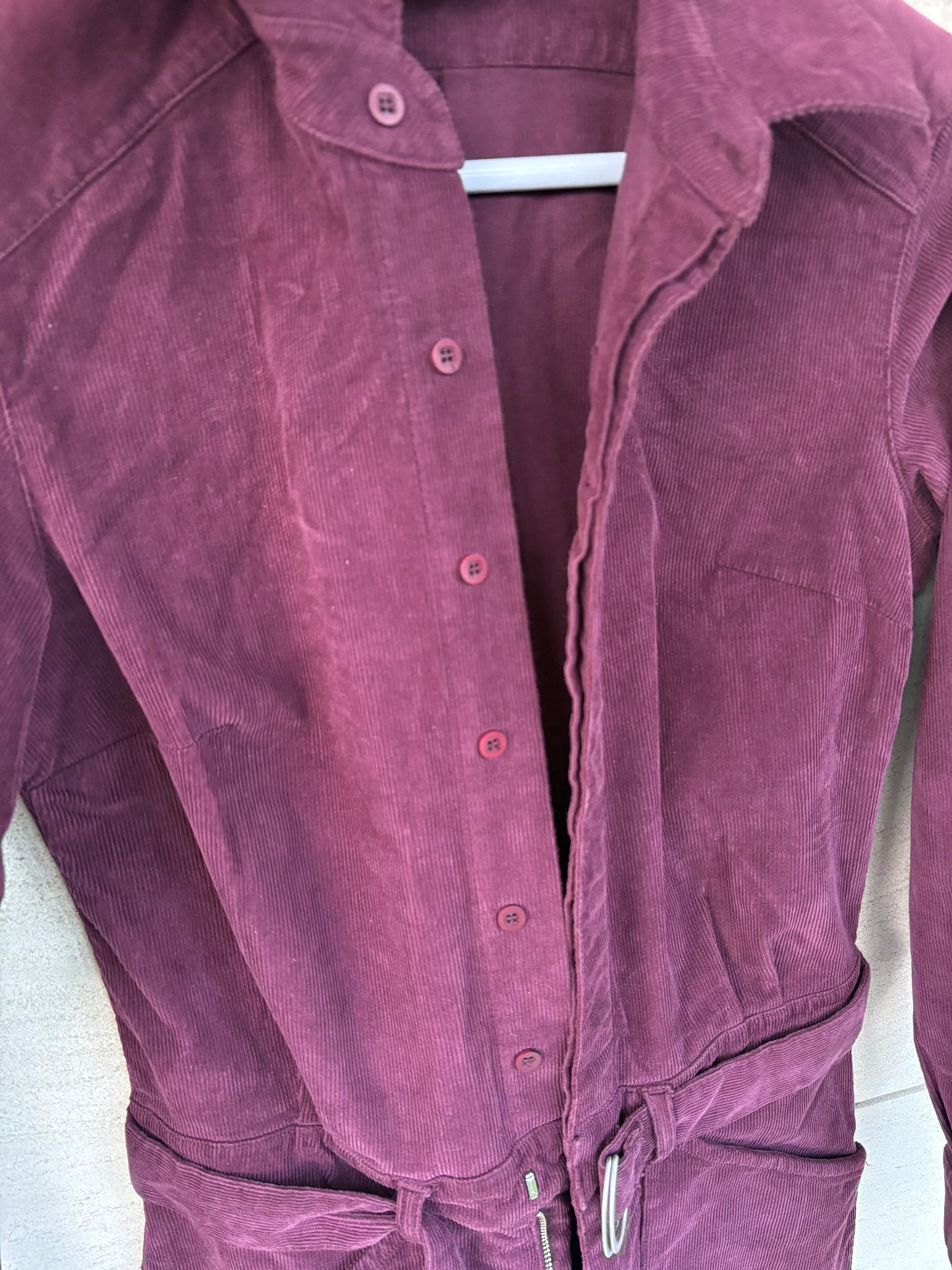 BA&SH. Mono largo berenjena textura