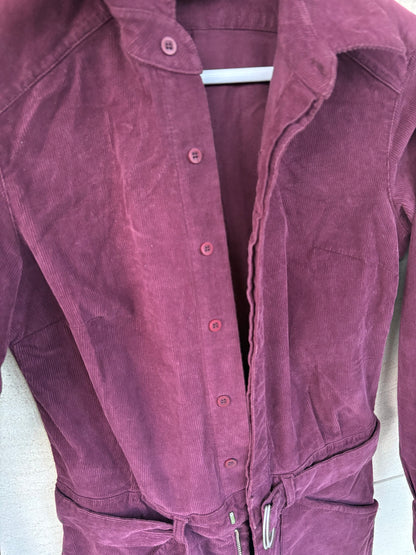 BA&SH. Mono largo berenjena textura