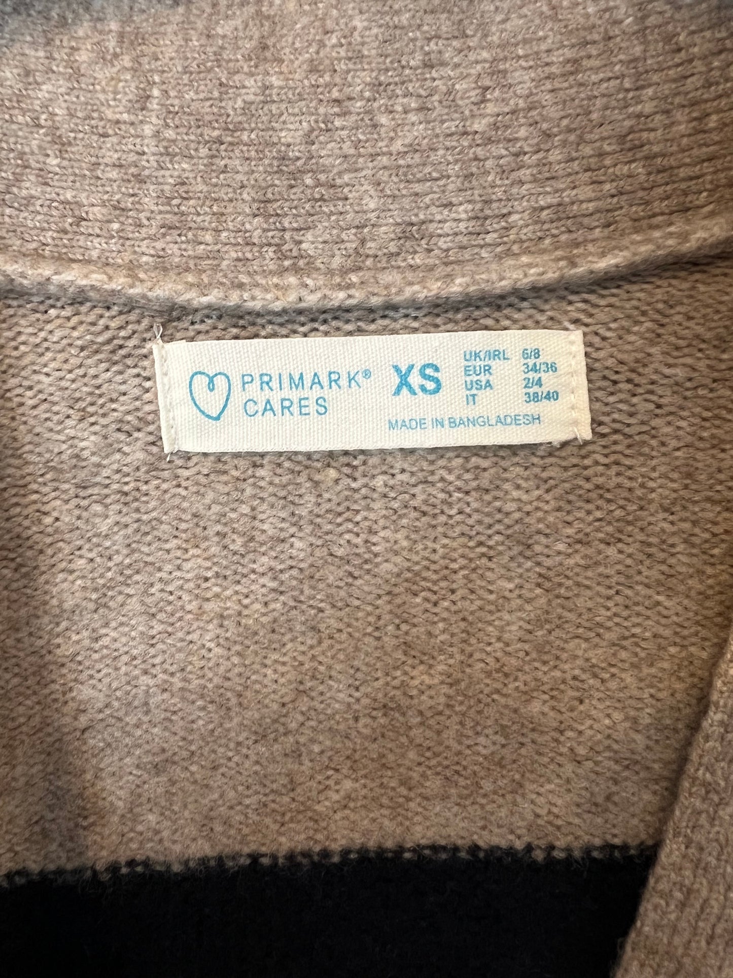 PRIMARK. Cárdigan rayas . T XS(s/m)