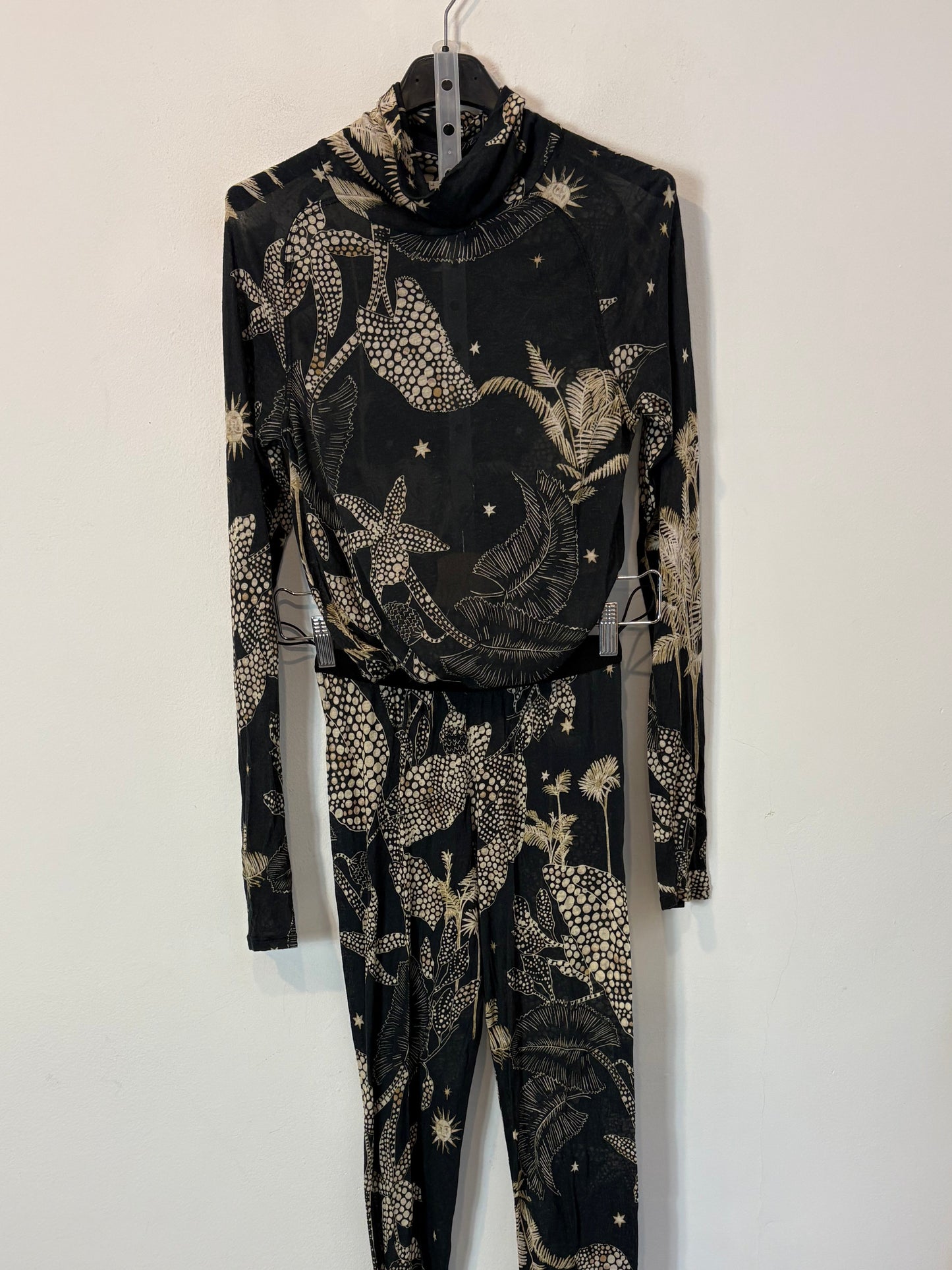 FORTE FORTE. Conjunto azul estampado mezcla