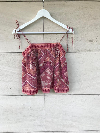 LES COPAINS. Top fluido estampado