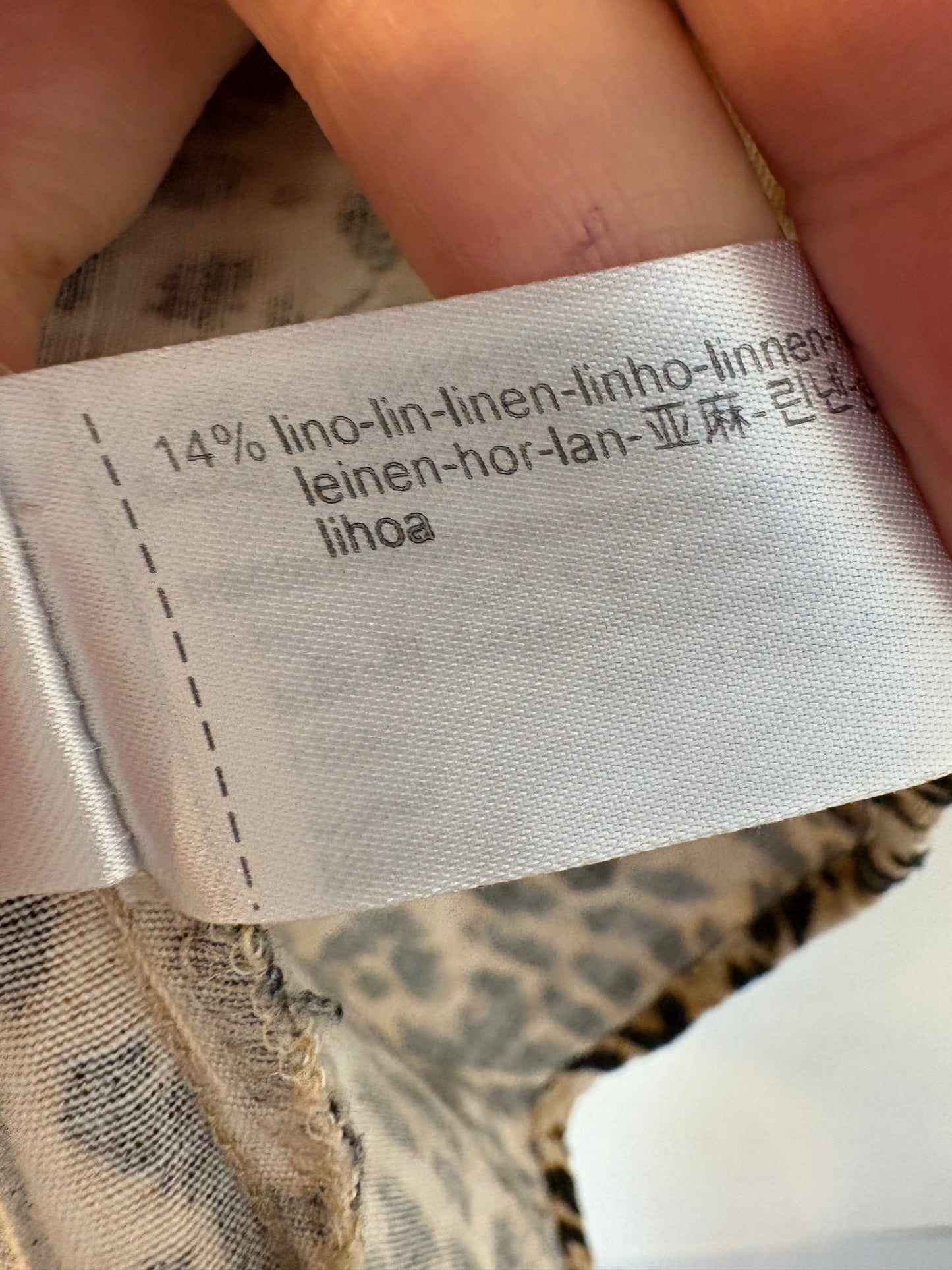 ZARA. Blusa animal print manga farol