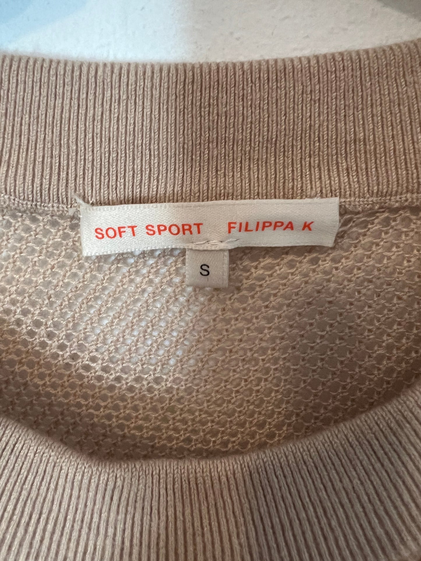 FILIPPA K. Jersey beige rejilla T.s