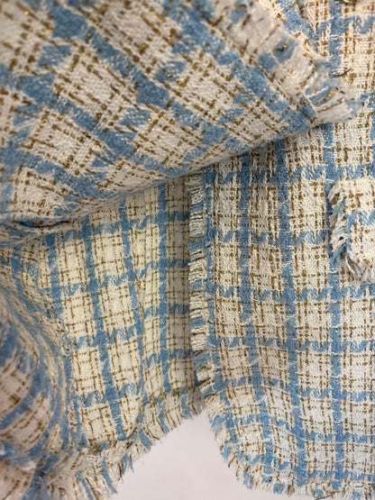 OTRAS. Chaleco tweed azul claro. T S/M