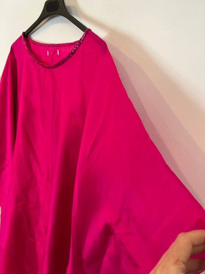 ZARA HOME. Kaftán rosa seda. T U