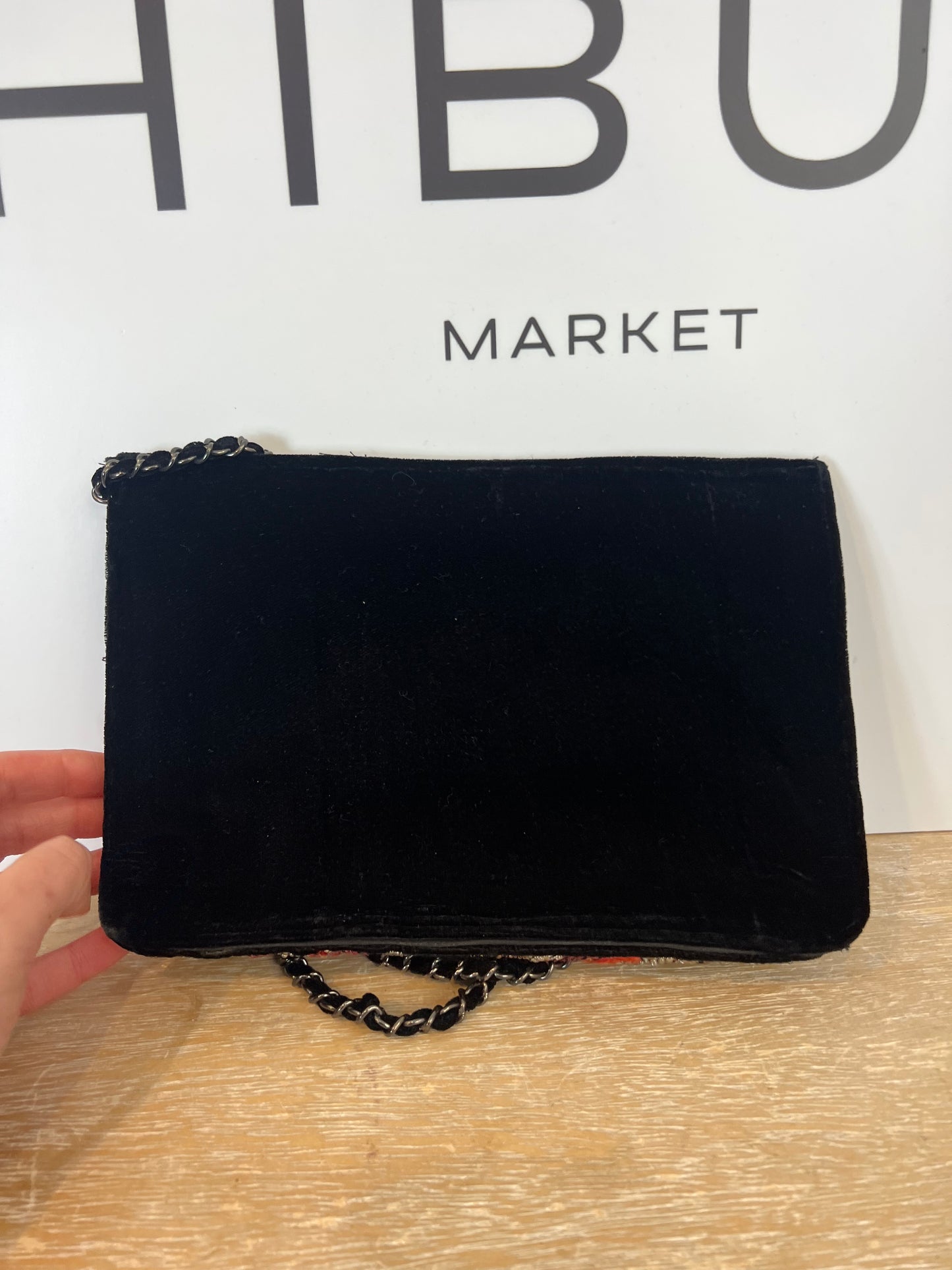 ZARA. Velvet and beaded bag