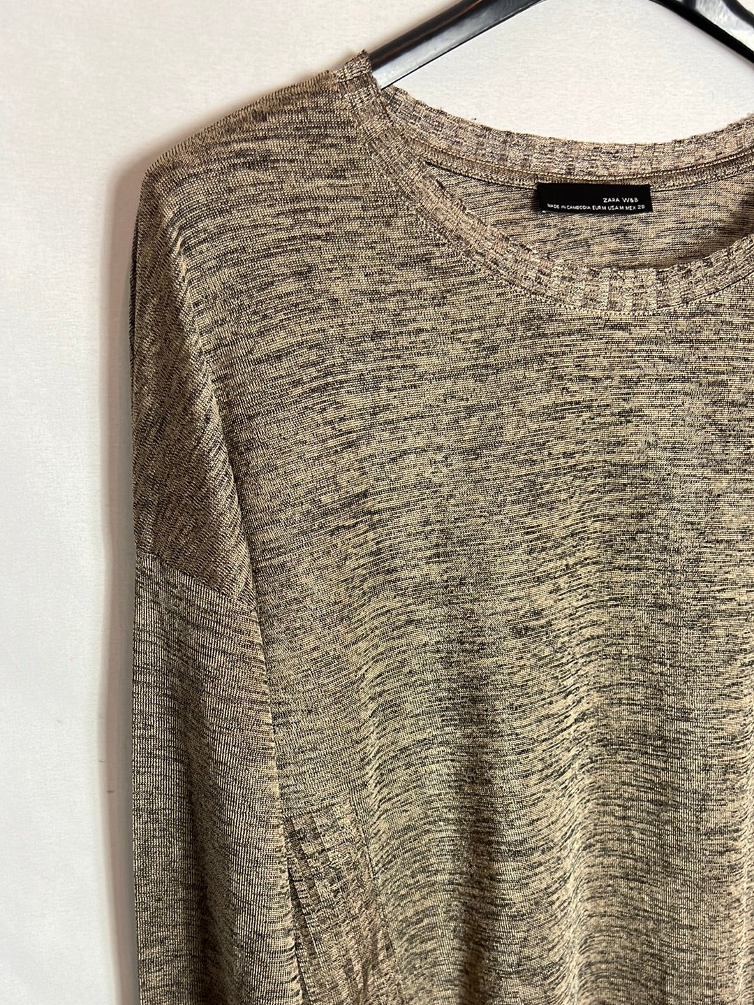 ZARA. Top textura jaspeado. T M