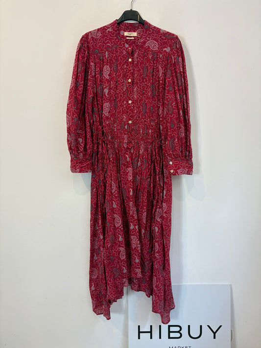 ISABEL MARANT . Vestido largo estampado detalles cintura