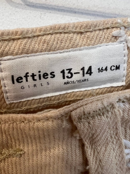 LEFTIES. Lightweight embroidered denim. Size 13-14 years (xs)