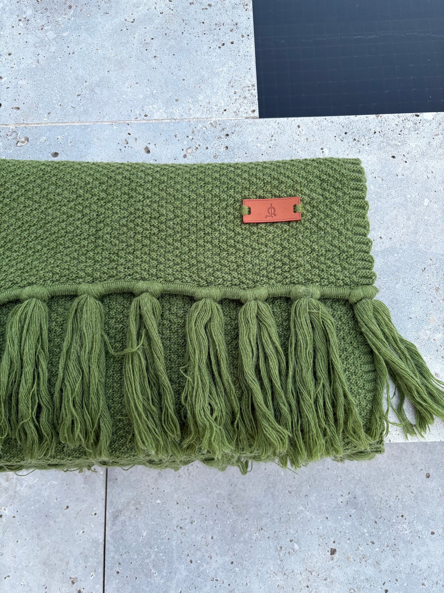 EL CABALLO. Bufanda verde mezcla