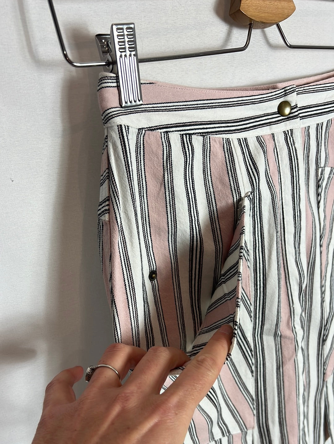 ISABEL MARANT . Falda corta denim rayas. T 34