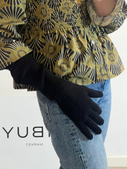 STELLA McCARTNEY. Guantes negro punto