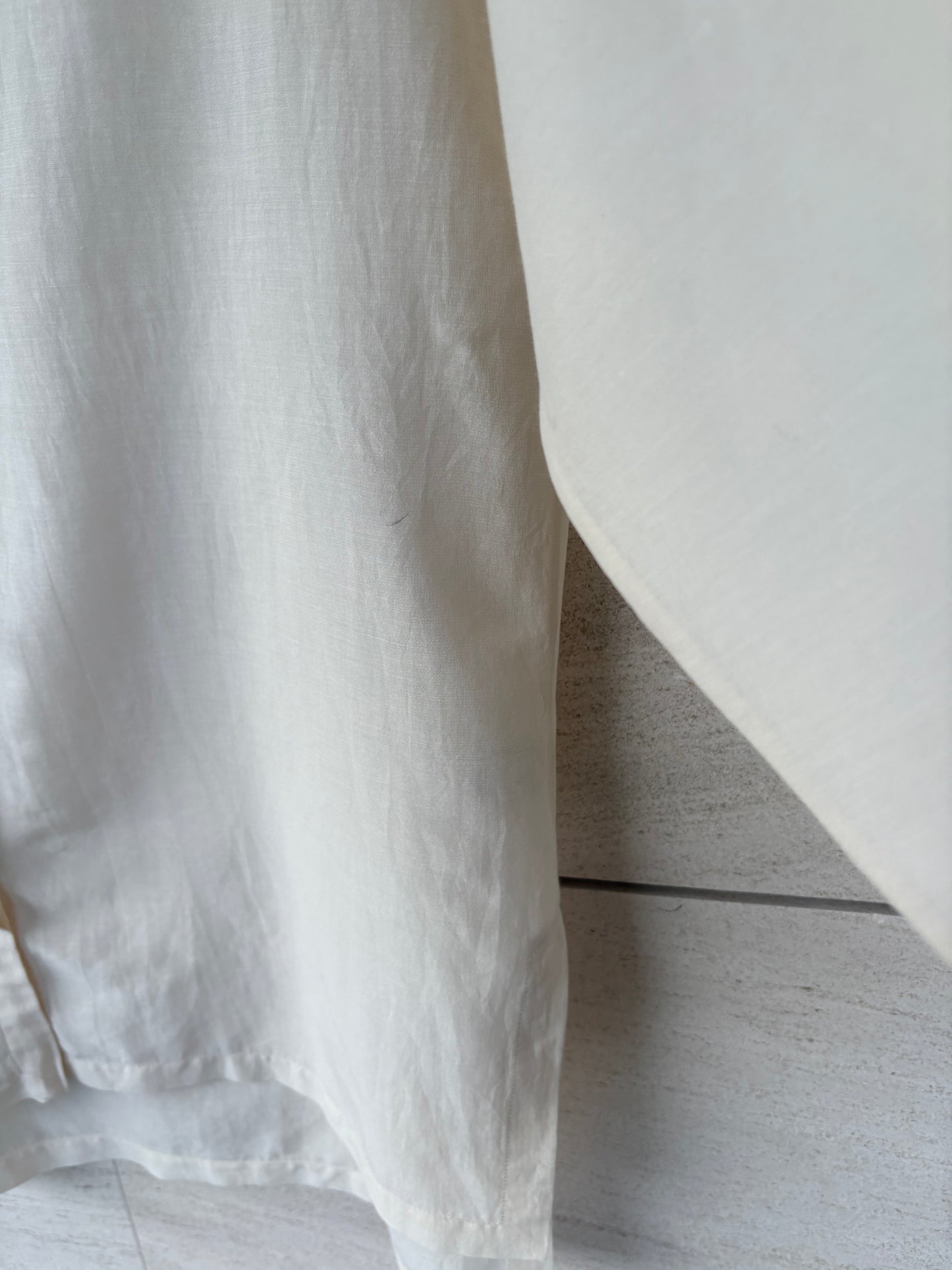 CORTANA. Camisa beige algodón y seda