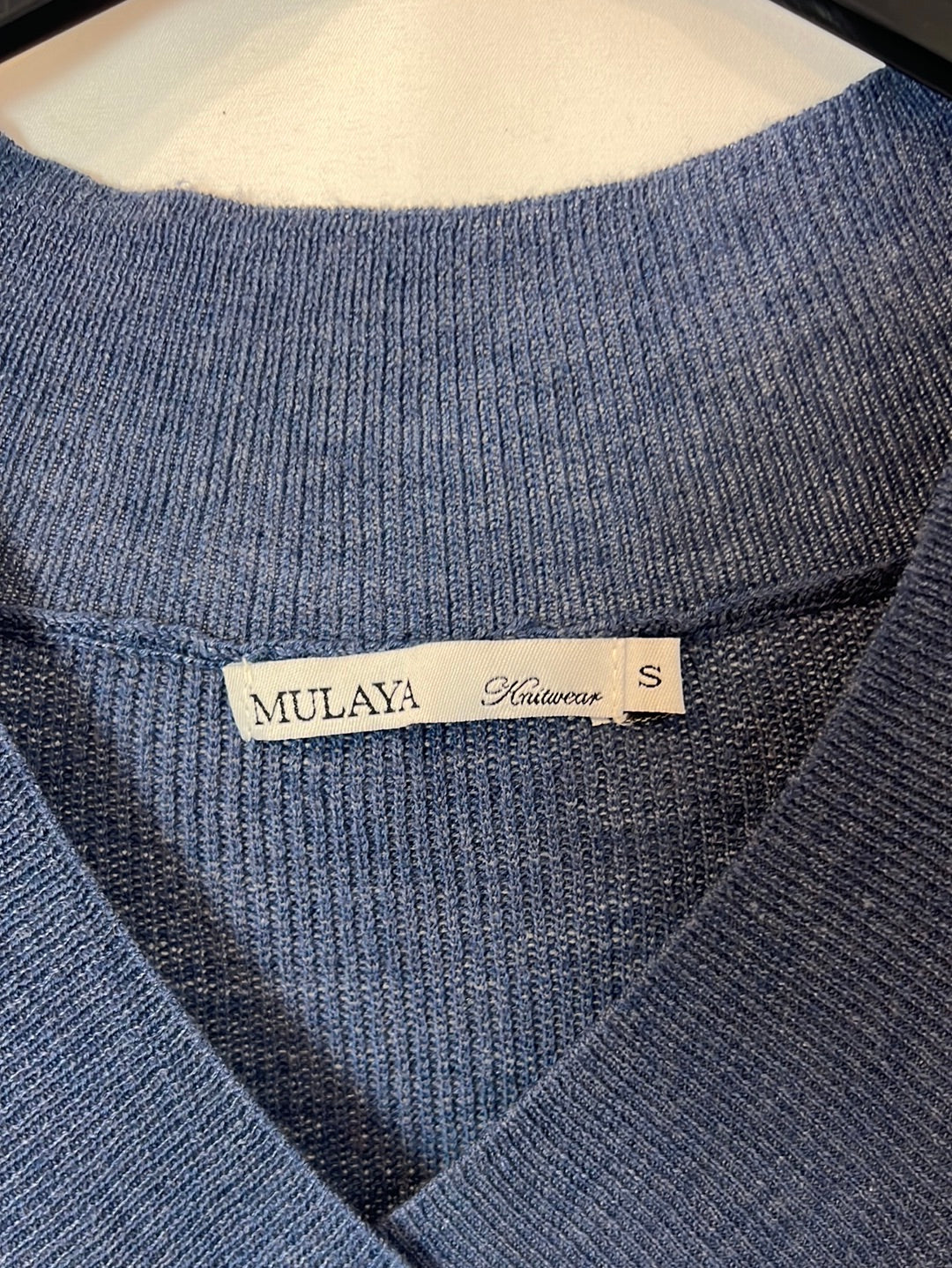 MULAYA. Thin blue Ts sweater