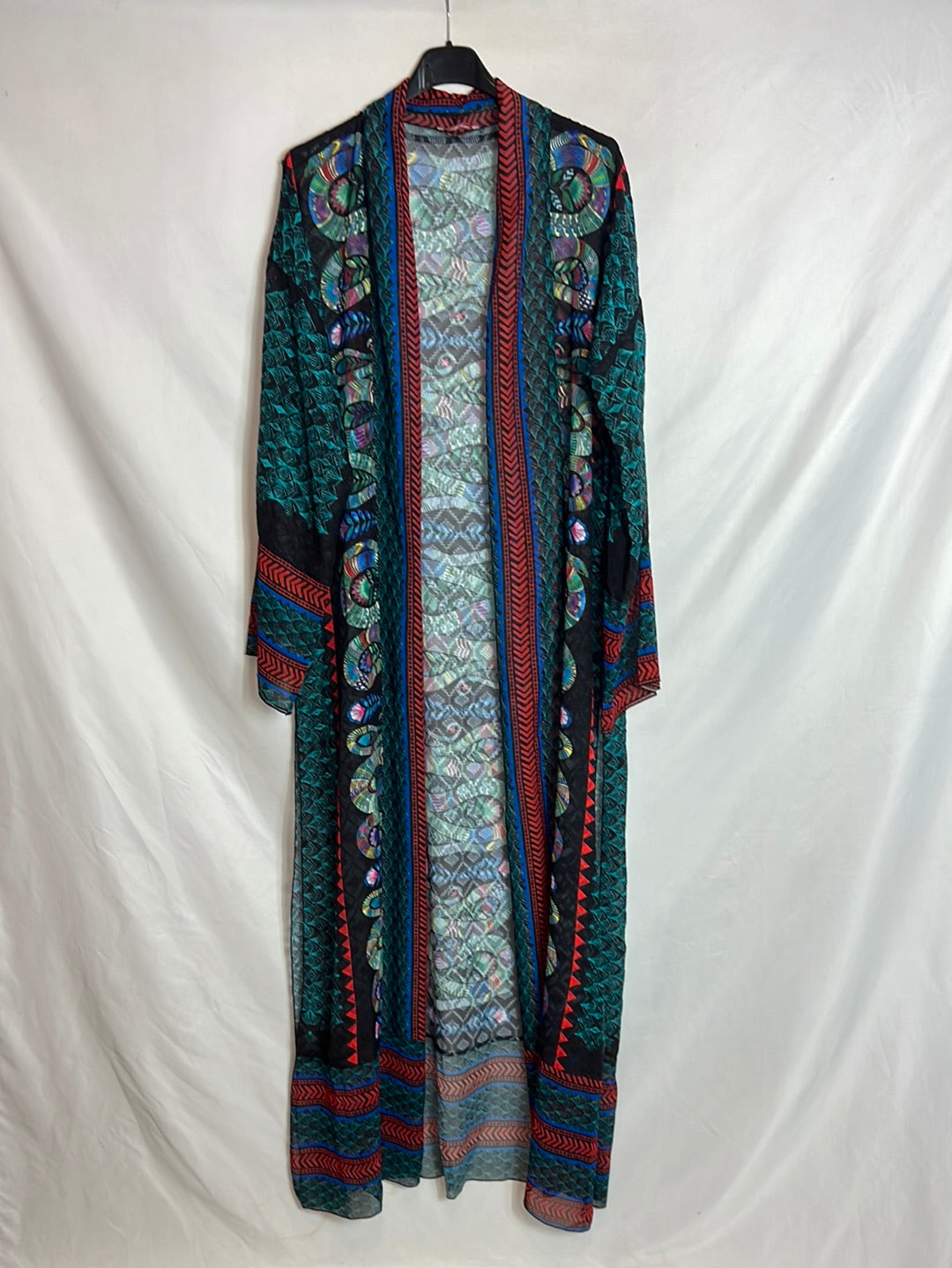 PIN-UP. Kimono largo estampado. T S