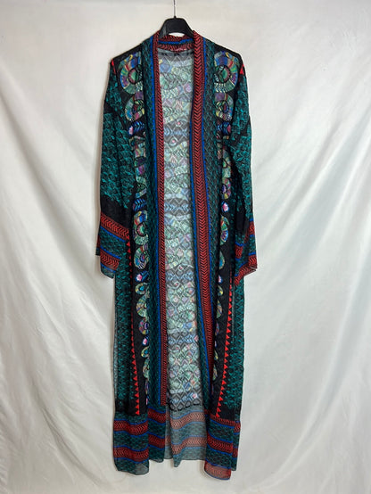 PIN-UP. Kimono largo estampado. T S