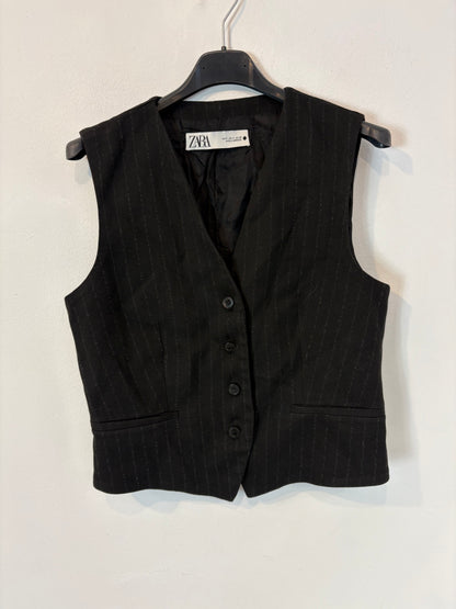 ZARA. Chaleco marengo raya