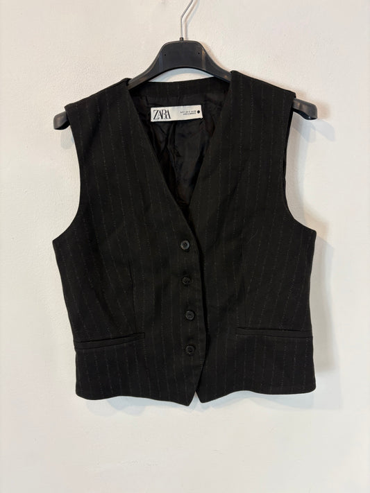ZARA. Chaleco marengo raya