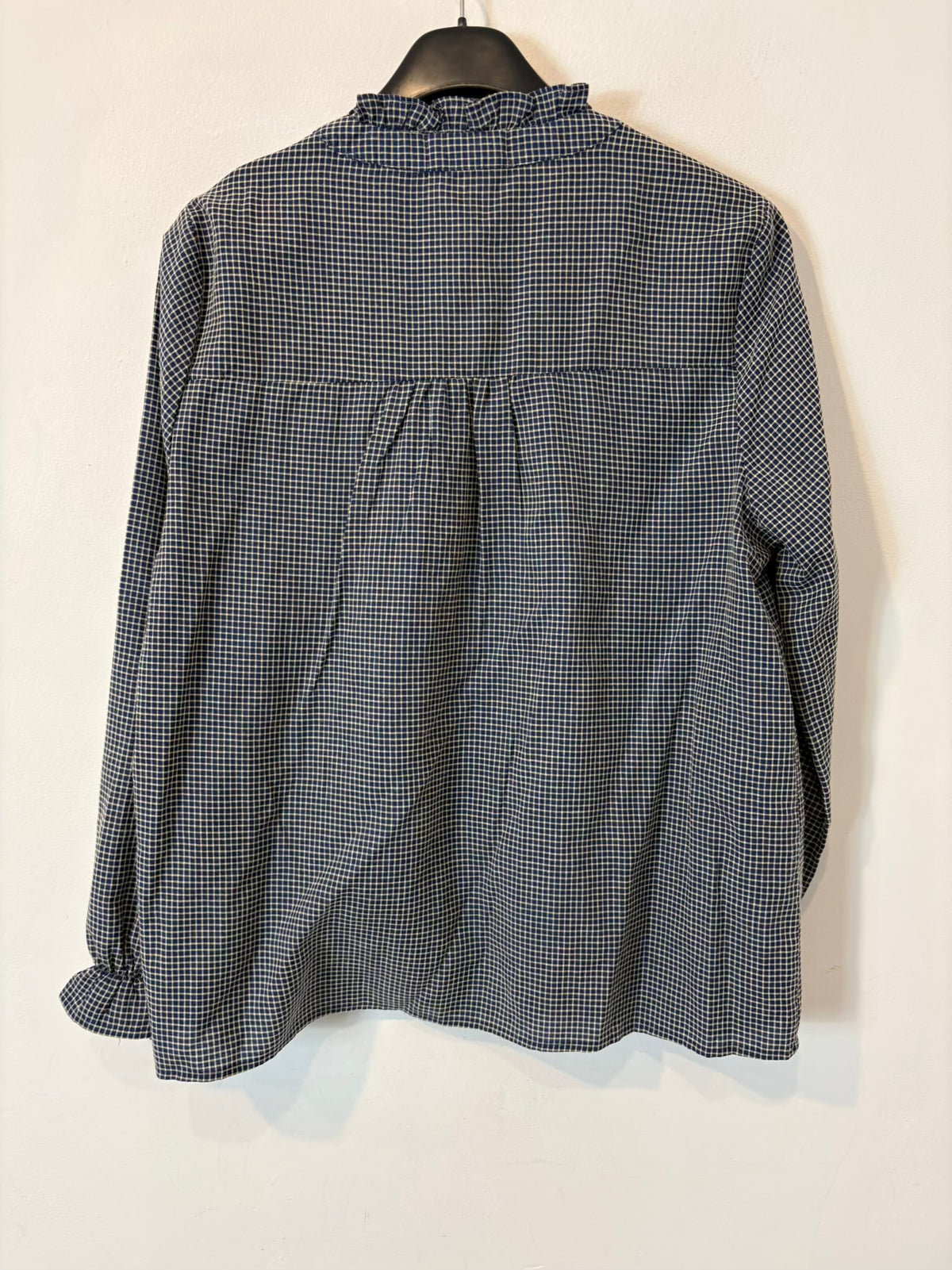 POLIN ET MOI. Blusa cuadros bordada