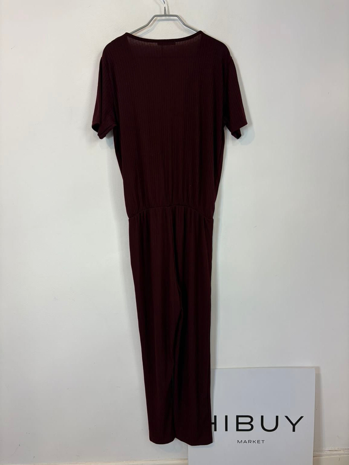 ZARA. Mono largo canalé fluido granate