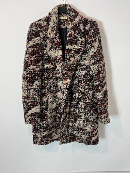 SEE U SOON. Abrigo lana jaspeado colores. T 2 (M)