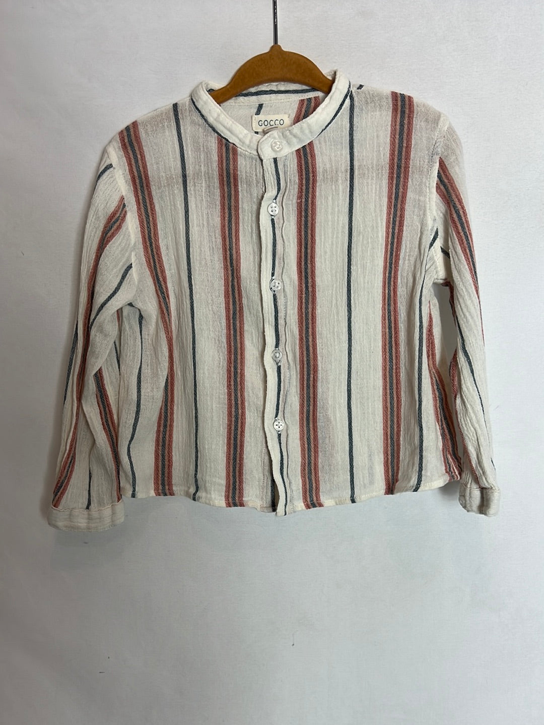 GOCCO. Camisa rayas cuello mao. T 12-18 meses