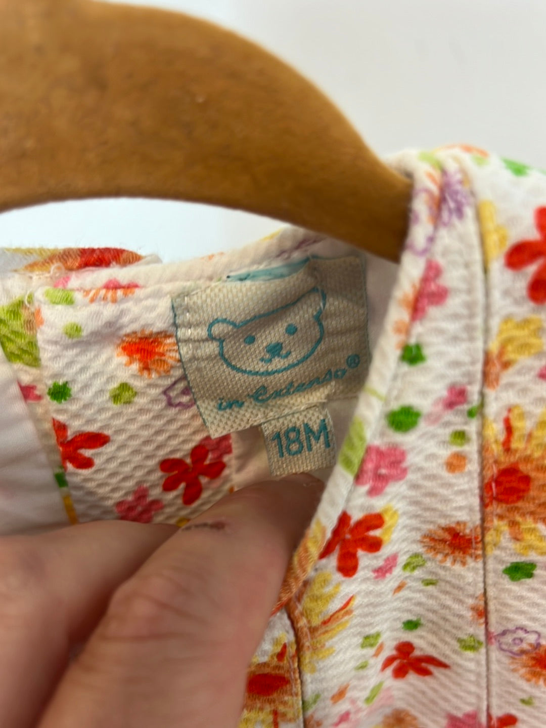 IN EXTENSO. Vestido estampado piqué. T 18 meses