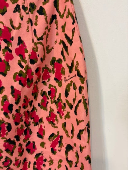 CAROLINA HERRERA . Falda midi estampado con cinturón