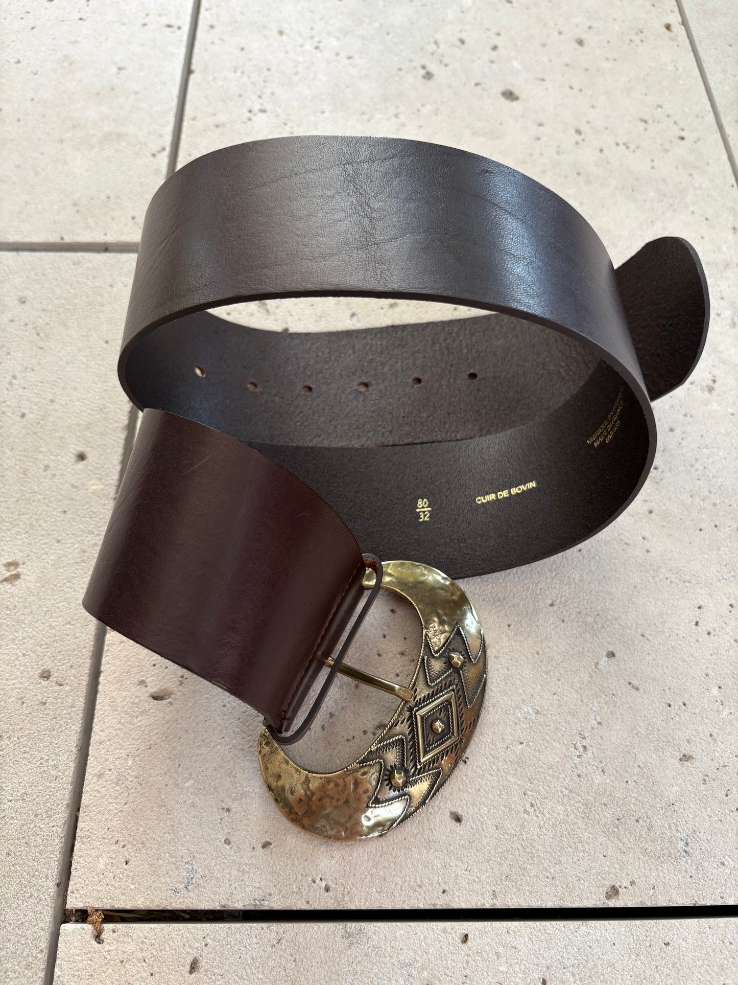 BA&amp;SH. Brown leather belt. Size 80