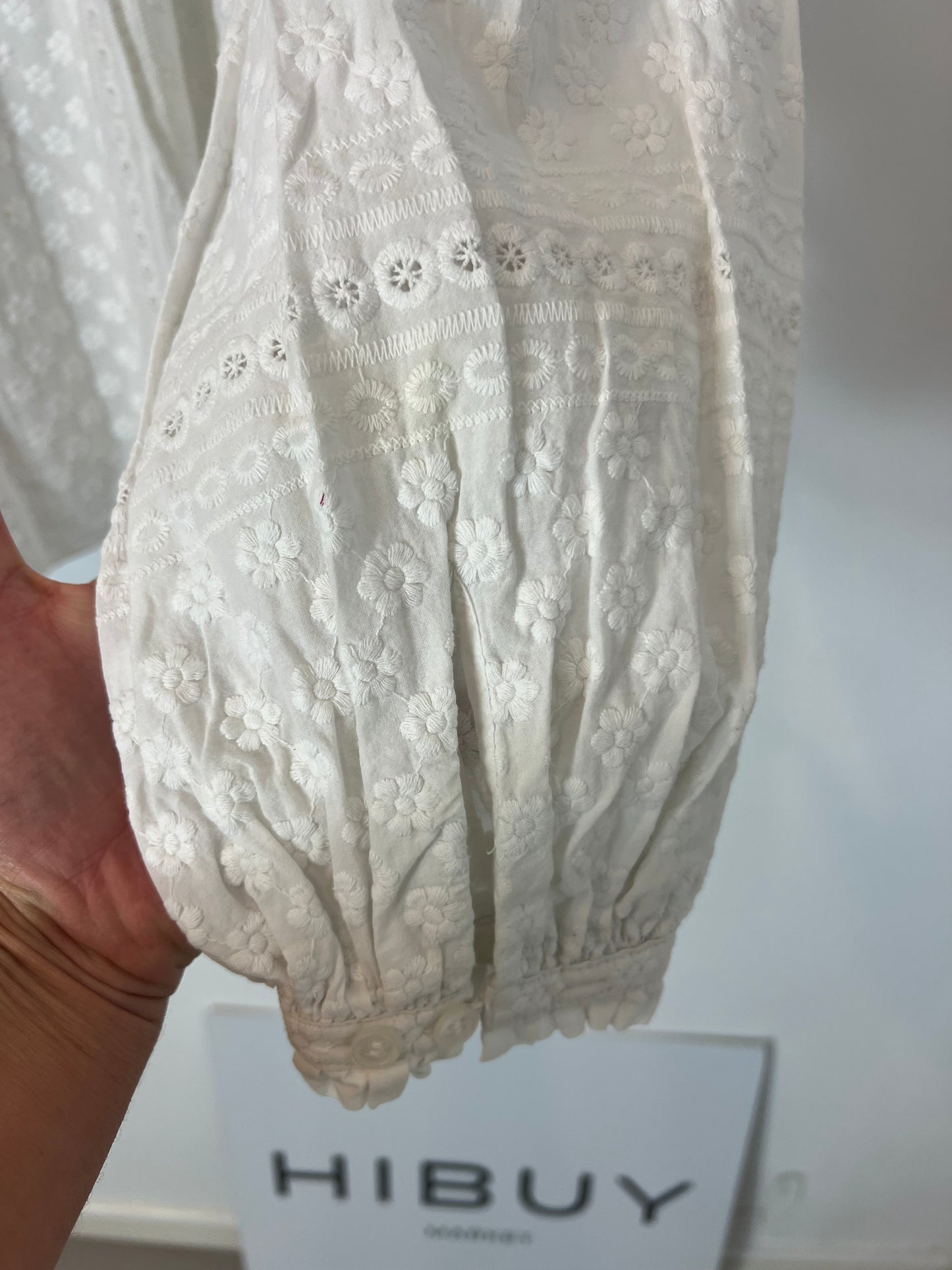 &amp;OTHER STORIES. White blouse embroidered with flowers. T.S.