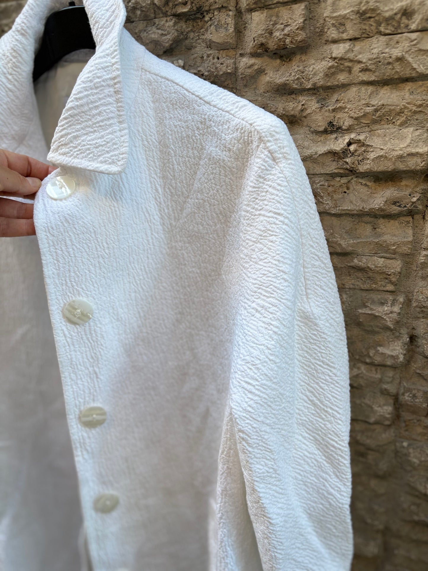ZARA. White textured jacket. S (XS, S(M))