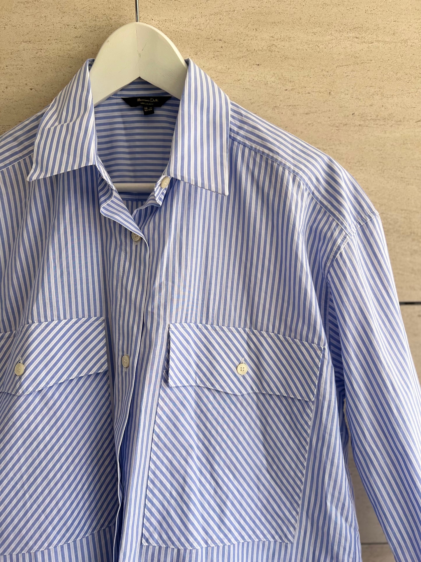 MASSIMO DUTTI. Camisa rayas bolsillos. T XS