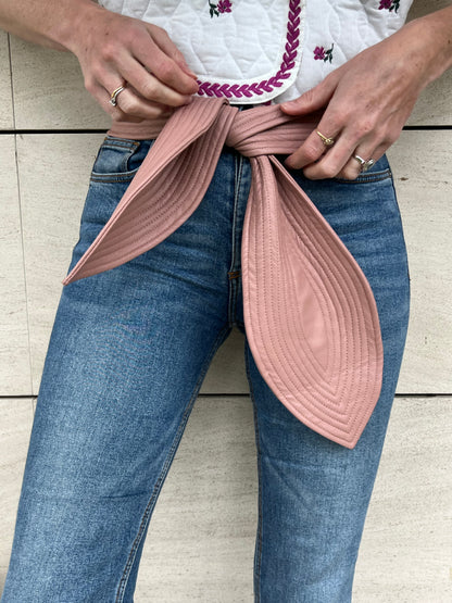 PADOVA. Cinturón fajín rosa palo. T. 10 (M)